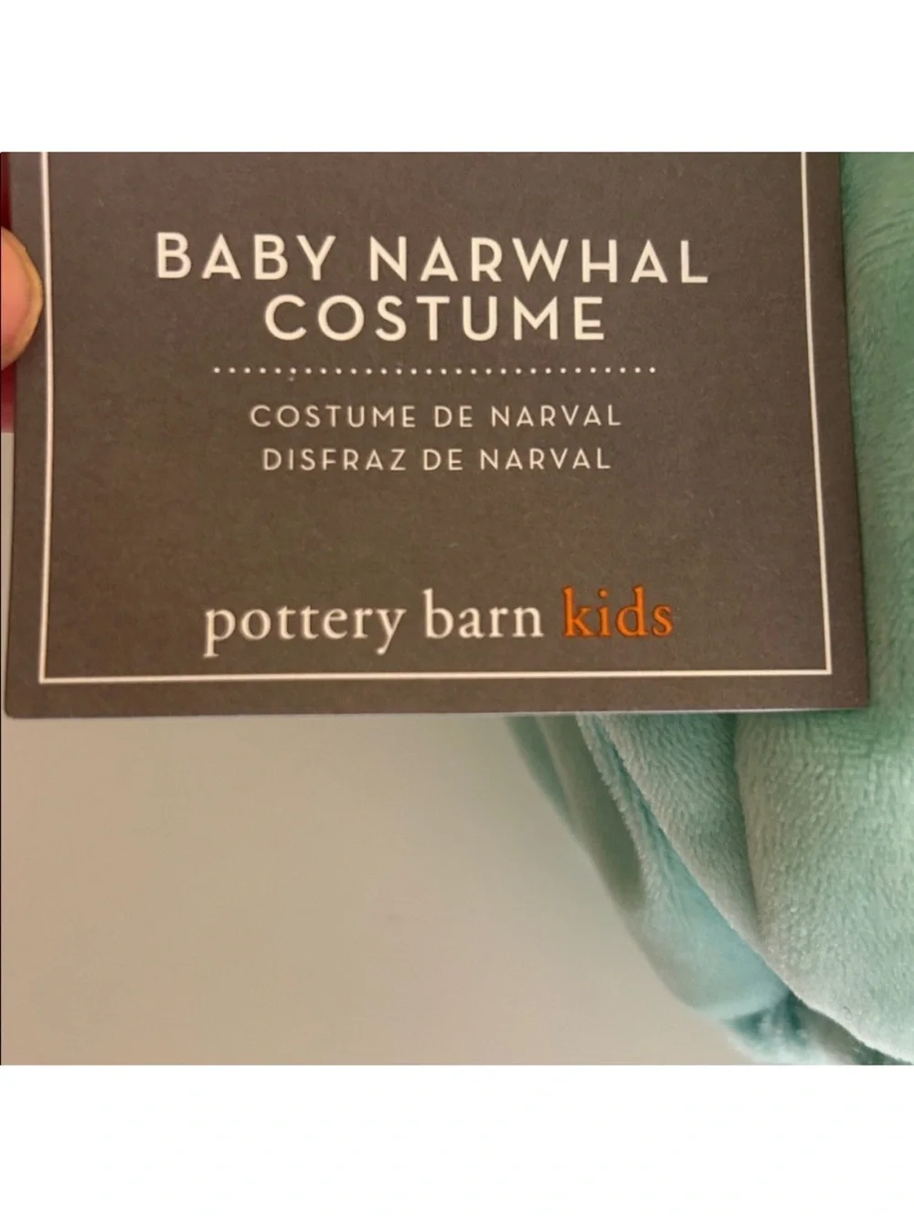 Pottery Barn Kids‎ Blue Baby Narwhal Costume Size 0-6 months New with tags!